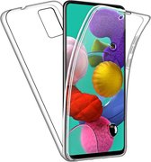 Samsung A51 Hoesje 360 en Screenprotector in 1 - Samsung Galaxy A51 Case 360 graden Transparant