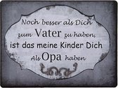 Duits Tekstbord- (wens)kaart hout Vater Opa