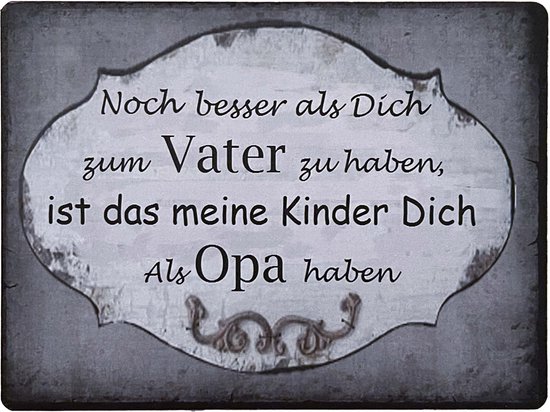 Carte de signe texte allemand (wens) bois Vater Opa