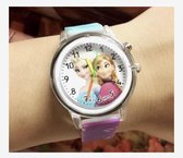 Frozen horloge met licht, frozen horloge met knipperlicht, Anna en Elsa