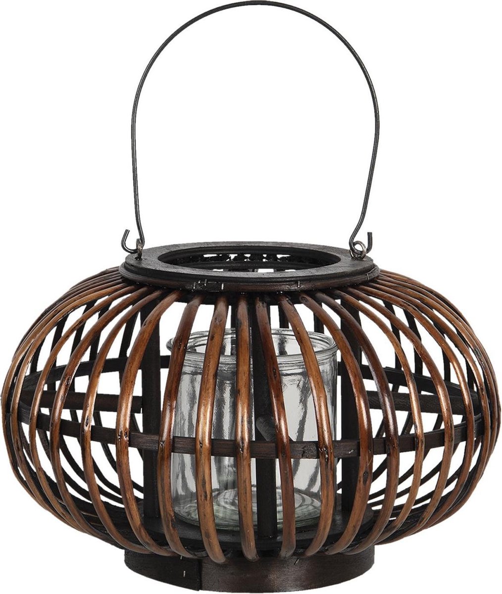Clayre & Eef Windlicht Ø 34x21 cm Bruin Hout