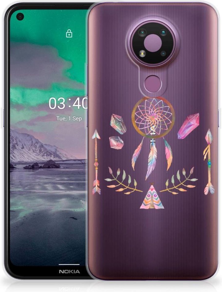 Nokia 3.4 Telefoonhoesje met Naam Boho Dreamcatcher