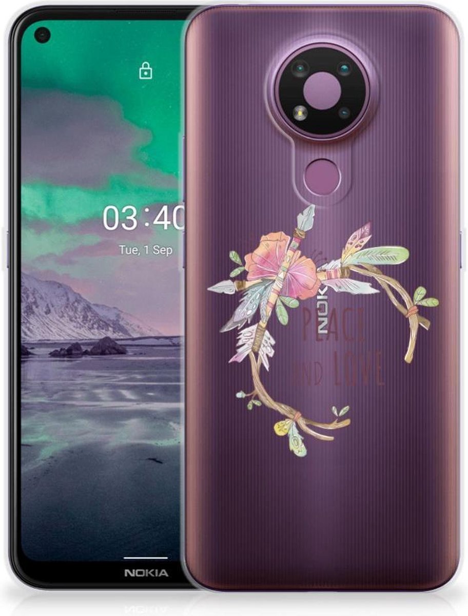 Nokia 3.4 Telefoonhoesje met Naam Boho Text