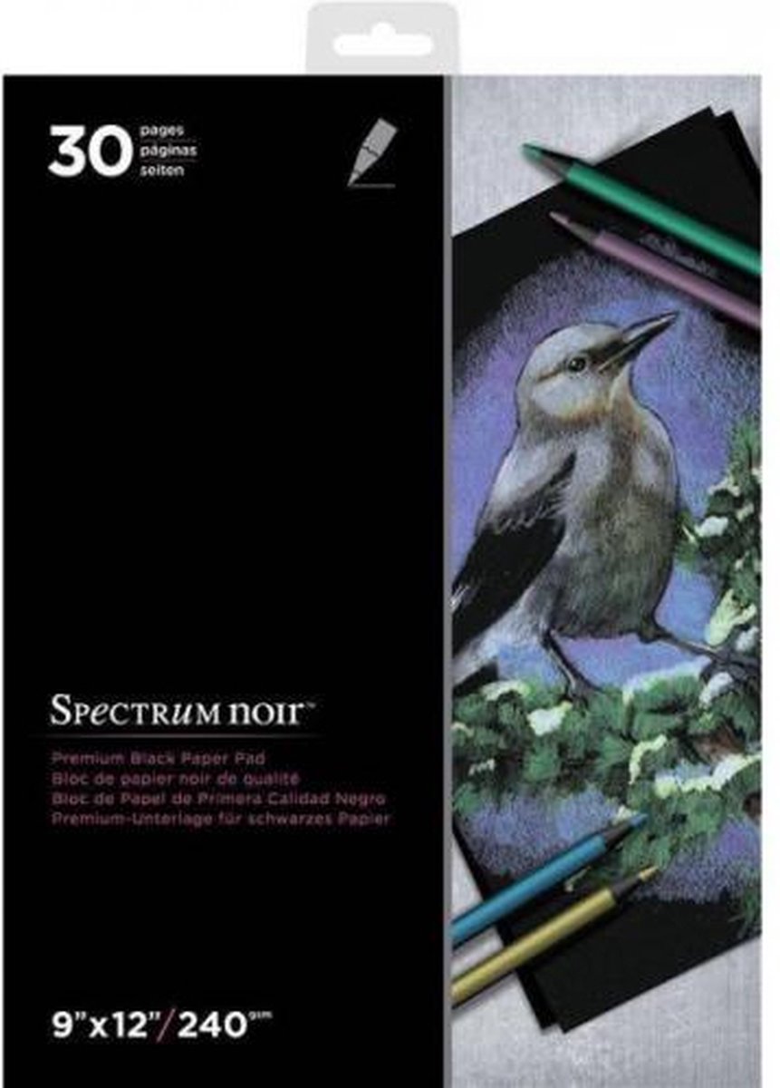Spectrum Noir Premium Zwart tekenblok 9'x12' (22.9x30.5 cm)