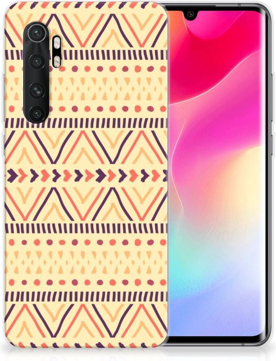Back Cover voor Xiaomi Mi Note 10 Lite TPU bumper Aztec Yellow