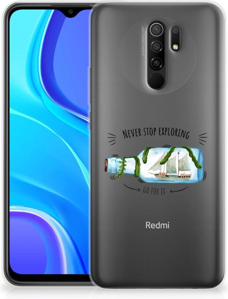 Xiaomi Redmi 9 Telefoonhoesje met Naam Boho Bottle