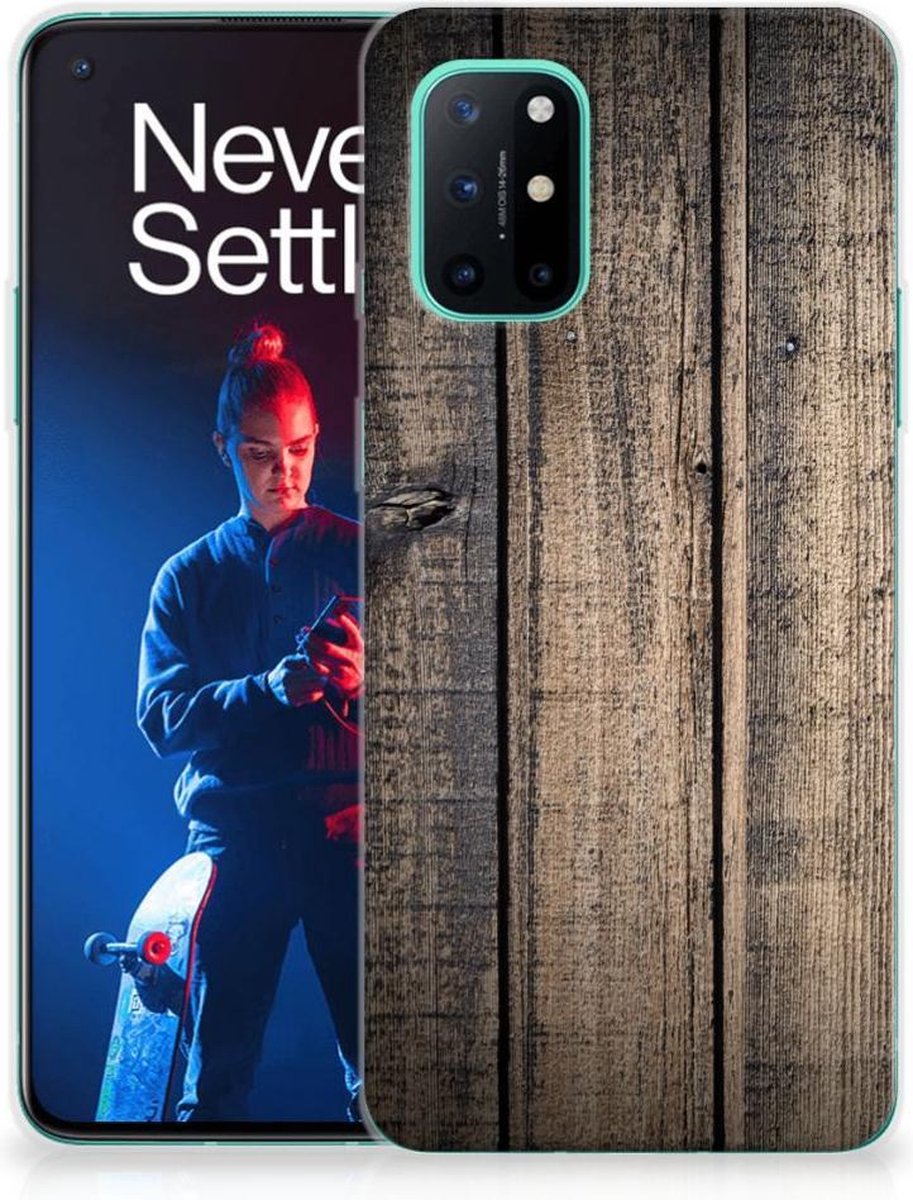 OnePlus 8T Bumper Hoesje Steigerhout