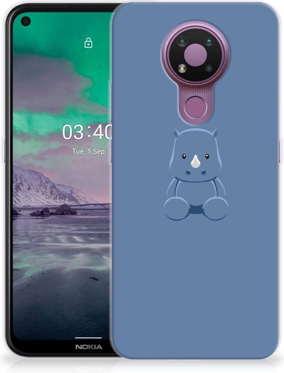 Nokia 3.4 Telefoonhoesje met Naam Baby Rhino