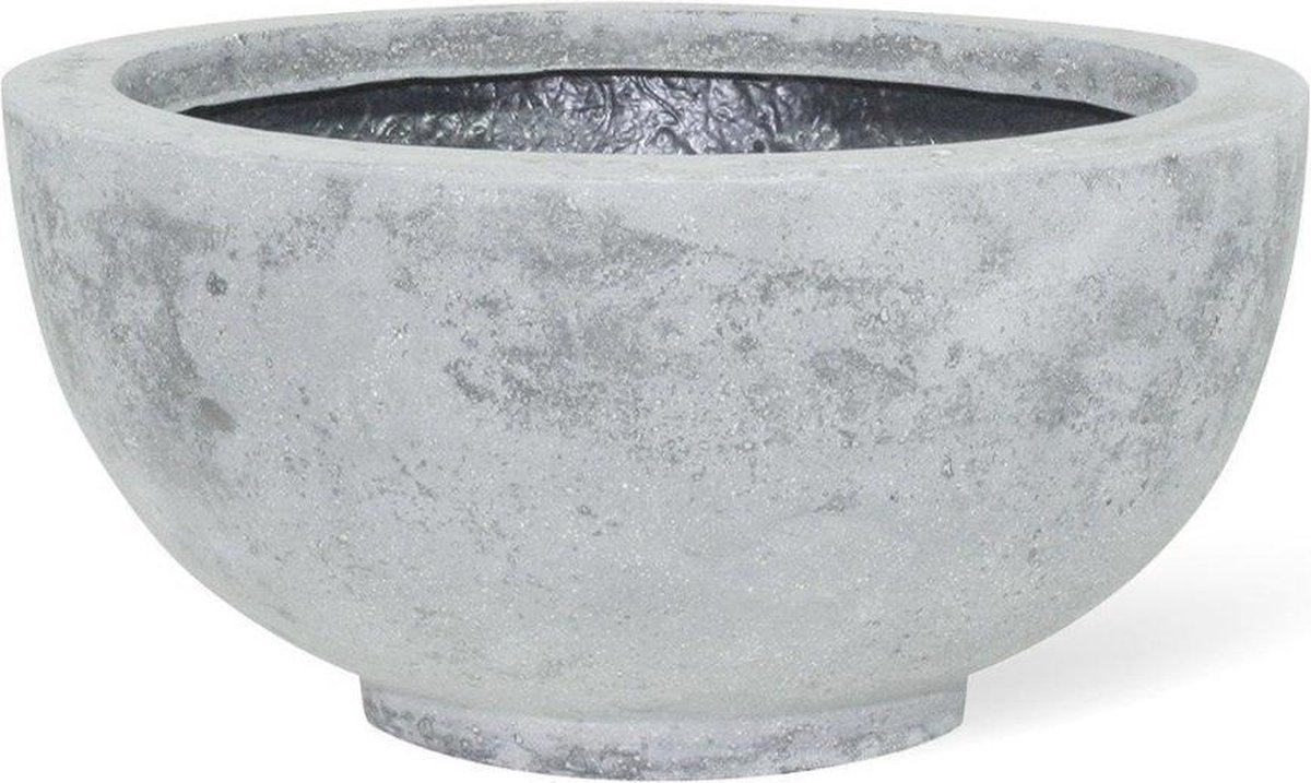 POLYSTONE EGO PLUS planting bowl, 40/18 cm, grey