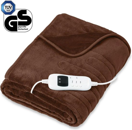 bon wijsheid Huis Sinnlein® - Elektrische deken bruin - fleece deken - warmte deken  elektrisch -... | bol.com
