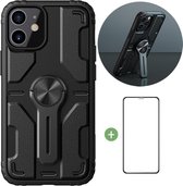 Nillkin iPhone 12 of iPhone 12 Pro Medley telefoonhoesje met Standaard - Zwart