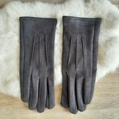 Yoonz - handschoenen met stiksel - touchscreen handschoenen - one size - grijs