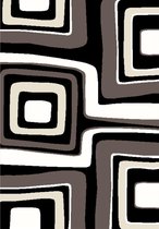 Aledin Carpets Rosario - Laagpolig - Vloerkleed 160x230 cm - Modern - Bruin Zwart - Tapijt voor Woonkamer - Slaapkamer