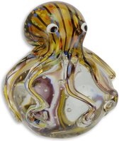 Murano Style Kleurrijke Octopus - Beeld - Glazen sculptuur - 10,5 cm hoog