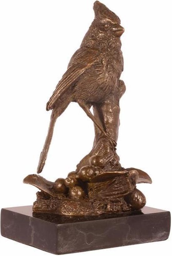 Beeld Kardinaal Vogel - decoratief - Brons Sculptuur - 14,1 cm hoog