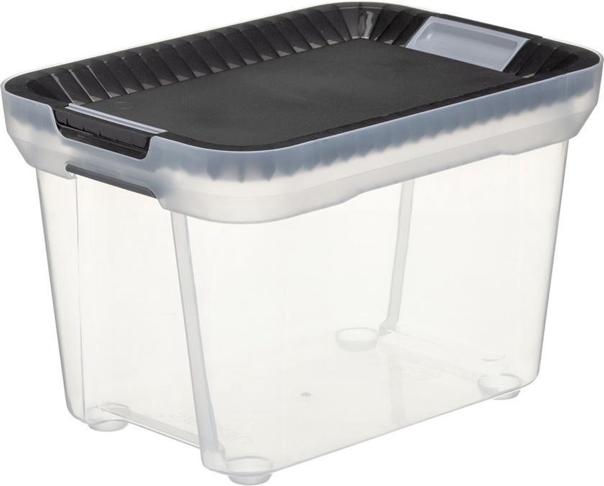 Five® Opbergbox stapelbaar sterke sluiting 16 liter - Transparant - Stapelbaar, Nestbaar, Met deksel - 16 liter