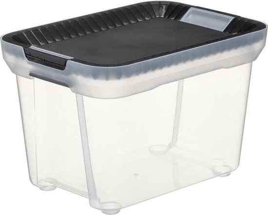 Five® Opbergbox stapelbaar sterke sluiting 16 liter Transparant - | bol.com