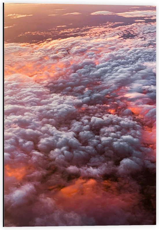 Dibond - Mooie Wolken in de Lucht - 40x60cm Foto op Aluminium (Wanddecoratie van metaal)