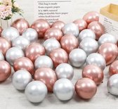 Ballonnen set | Zilver grijs - Mauve / Paars / Roze | 10 stuks (kleine ballon 5 inch) | Babyshower - Kraamfeest - Kraamborrel - Decoratie - Feest - Versiering - Party - Verjaardag