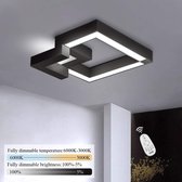 LED Zwarte Plafondlamp Met Afstandsbediening 3 Kleuren