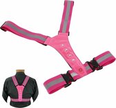 TrueLogic Alpha hardloopvest met verlichting - hardloopvest neon roze - Reflecterend vest - One size fits all