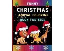 Funny Christmas animal coloring book for kids