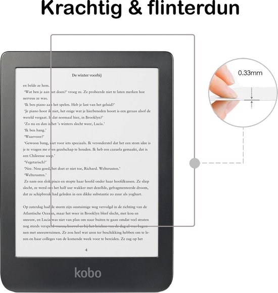 Screenprotector Geschikt voor Kobo Clara HD Screenprotector Gehard Glas Tempered Glass - Screenprotector Geschikt voor Kobo Clara HD Screenprotector - 3 PACK van Merkloos — afbeelding 5