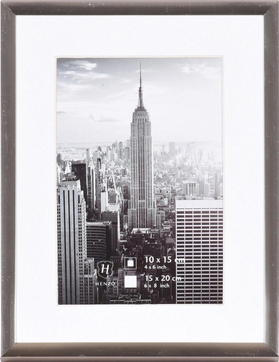 Henzo Fotolijst - Henzo - Manhattan - Fotomaat 15x20 cm - Donkergrijs