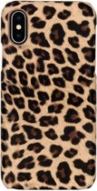Hoesje Geschikt voor iPhone Xs / X - Luipaard Design Backcover - Bruin / Meerkleurig / Brown Leopard