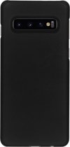 Effen Backcover Samsung Galaxy S10 hoesje - Zwart