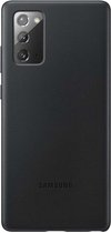 Samsung leather Hoesje - Samsung  Galaxy Note 20 - Zwart