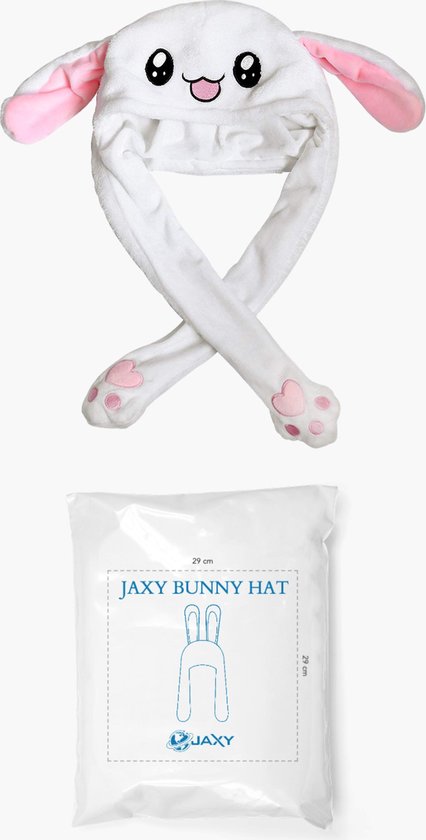 JAXY Bunny Hat - Muts Met Oorflappen - Muts met Oren - Kawaii Konijn Muts - Wit - JAXY
