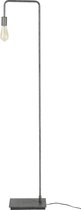 Vintage metalen vloerlamp 150 cm zilverkleurig