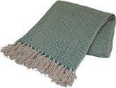 Plaid| deken visgraat motief groen B 120 cm - H 150 cm - kamperen
