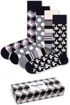 Bol.com Happy Socks Black & White Giftbox - Maat 41-46 aanbieding