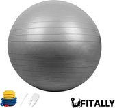 Fitnessbal - Yoga bal - 65 cm - inclusief pomp - Grijs - Yogaballen