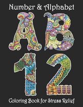 Number and Alphabet Coloring Book for Stress Relief