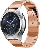 Stalen Smartwatch bandje - Geschikt voor  Samsung Gear S3 metalen bandje - rosé goud - Horlogeband / Polsband / Armband