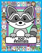 Cute Coloring Books for Kids- 100 Animals Coloring Book for Kids