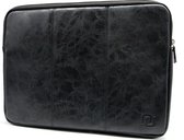 NEGOTIA Vintage Abbey - Leren Laptophoes 14 inch - Laptop case / Sleeve 14 inch - Chromebook hoes 14 inch - Zwart