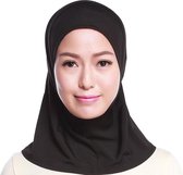 Cabantis Hijab Schouderlengte - Hoofddoek - Islamitisch - Muts - Zwart