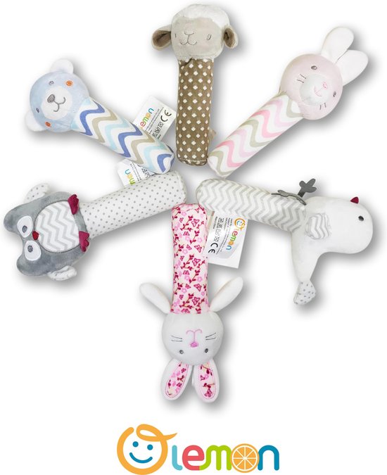 baby speelgoed 0 jaar/ babyborn/ Baby Lemon hand-zwengelen/Baby Speelgoed Cartoon Dier Hand-Zwengelen/baby cadeau/ baby shower/ volgeltje van Baby Lemon — afbeelding 2