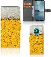 Telefoonhoesje Nokia 3.4 Flip Cover Valentijn Cadeautje hem Bier