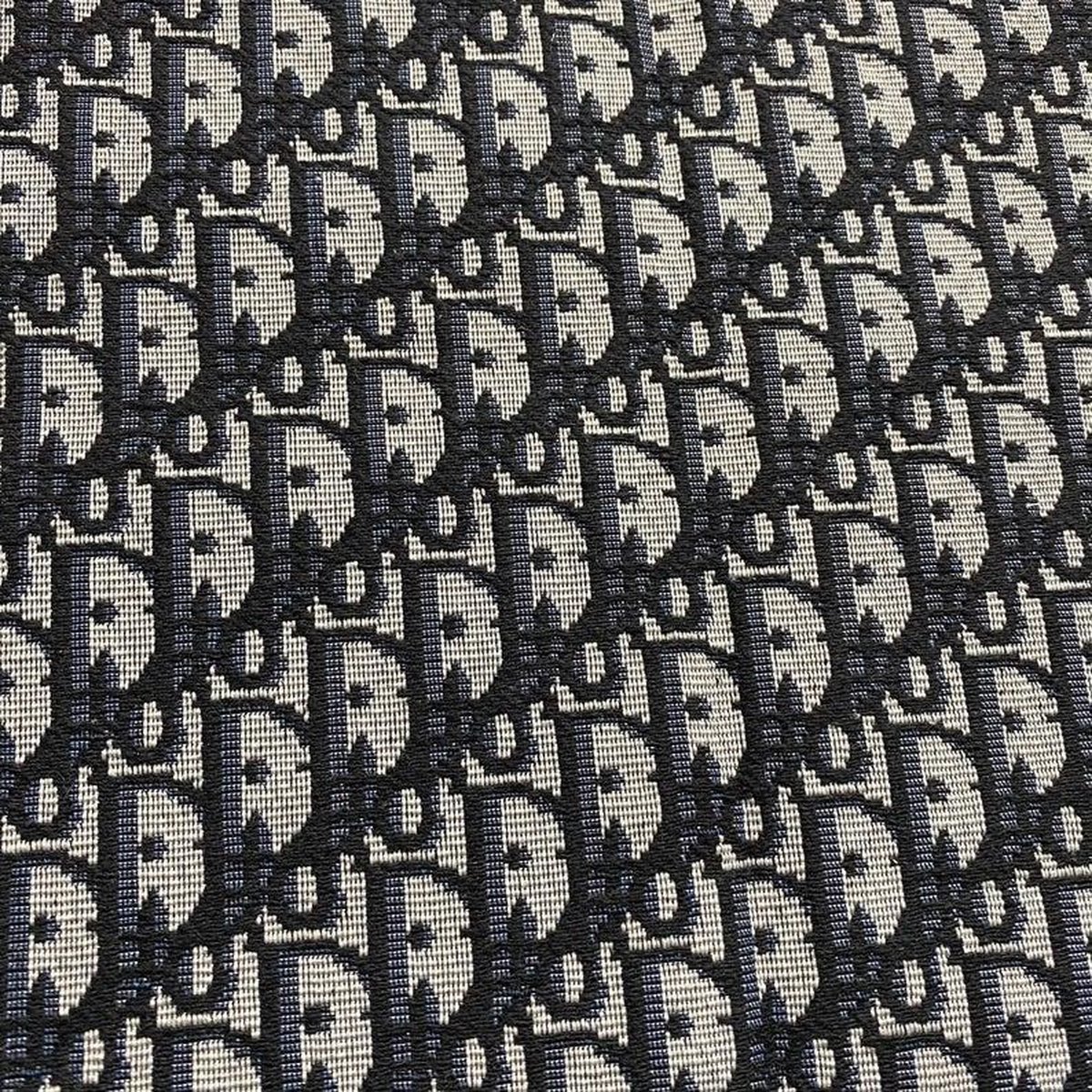 Chris Dior Stof Fabric Print Classic Black