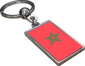Marokko Vlag - Sleutelhanger - Cadeau - Verjaardag - Kerst - Kado - Valentijn