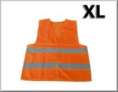 Reflecterend vest vastgemaakt met klittenband, oranje maat XL