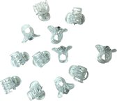 Solida Klemmetjes Transparant 12 stuks - Haarklem - Haarklemmetjes