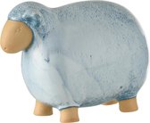 J-Line Schaap Porcelein Licht Blauw Small L 52,5 x B 52,5 x H 53,5 cm Set van 2 stuks