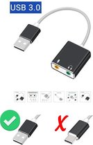 Externe USB audio,   geluidskaart, geluidsadapter adapter voor PC, laptop, MAC - gewone USB aansluiting
