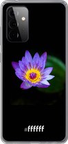 6F hoesje - geschikt voor Samsung Galaxy A72 -  Transparant TPU Case - Purple Flower in the Dark #ffffff